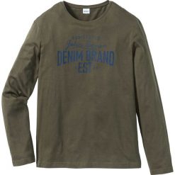 Shirt z długim rękawem Regular Fit bonprix ciemnooliwkowy. Koszulki męskie z długim rękawem marki 4f. Za 34.99 zł.