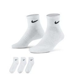 Skarpety Nike Everyday Cushioned Ankle. Białe buty treningowe męskie Nike, bez wzorów, bez zapięcia, na fitness i siłownię, dri-fit (nike). Za 58.99 zł.