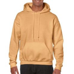 Bluza Z Kapturem Dla Dorosłych Unisex Heavy Blend. Żółte bluzy nierozpinane męskie GILDAN, l, bez wzorów, z kapturem. Za 73.99 zł.