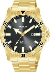Zegarek męski Lorus RX382AX9 złoty. Żółte zegarki męskie Lorus, złote. Za 754.94 zł.