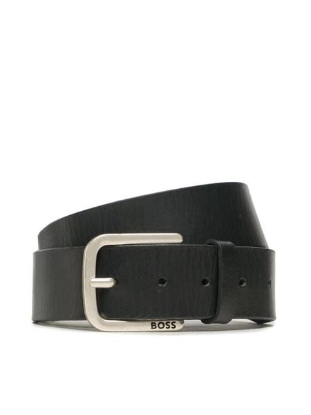 Boss Pasek Męski Janni 50491903 Czarny. Czarne paski męskie Boss, bez wzorów, ze skóry. Za 159.99 zł.