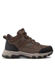 Skechers Trapery Melano 204477/CHOC Brązowy. Brązowe buty zimowe męskie Skechers, bez wzorów, z materiału, bez obcasa, bez zapięcia. Za 407.99 zł.