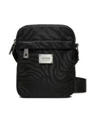 Guess Saszetka HMVEZJ P5193 Czarny. Czarne saszetki męskie Guess, z aplikacjami, z materiału. Za 169.99 zł.