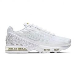 Buty do chodzenia męskie Nike Air Max Plus 3. Białe buty sportowe na co dzień męskie Nike, m, bez wzorów, z materiału, bez ramiączek, bez kaptura, trekkingowe. Za 1,099.99 zł.