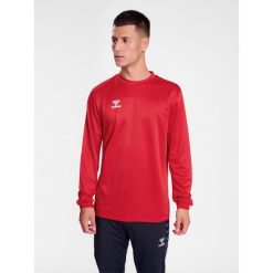 Bluza hmlESSENTIAL SWEATSHIRT. Czerwone bluzy nierozpinane męskie HUMMEL, xl, bez wzorów, sportowe, bez ramiączek, bez kaptura. Za 150.00 zł.