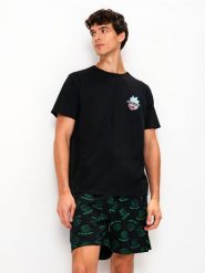 Bawełniana piżama dwuczęściowa Rick & Morty - wielobarwny. Piżamy męskie Sinsay, l, bez wzorów, z bawełny, bez kołnierzyka, bez ramiączek. Za 49.99 zł.