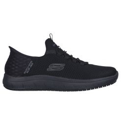 Sneakersy Skechers Slip-Ins Work Slip-Resistant: Summits-Colsin. Czarne buty sportowe na co dzień męskie Skechers, m, bez wzorów, bez ramiączek, bez kaptura. Za 380.00 zł.