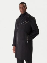 KARL LAGERFELD Płaszcz wełniany 455015 554751 Czarny Regular Fit. Czarne płaszcze męskie KARL LAGERFELD, na zimę, m, bez wzorów, z syntetyku, bez kaptura. Za 2,219.00 zł.