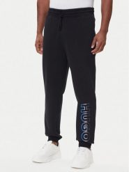 HUGO Spodnie dresowe Nogtro 50549149 Czarny Regular Fit. Czarne spodnie dresowe męskie Hugo, bez wzorów, z bawełny. Za 439.99 zł.