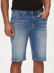 Tommy Jeans Szorty jeansowe Ronnie DM0DM18795 Niebieski Slim Fit. Niebieskie szorty męskie Tommy Jeans, bez wzorów, z bawełny. Za 249.99 zł.