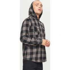 Flanelowa koszula z kapturem - Czarny. Czarne koszule męskie Cropp, z kapturem. Za 99.99 zł.