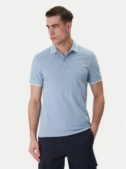 BOSS Polo Passertip 50507699 Błękitny Slim Fit. Niebieskie koszulki polo męskie Boss, m, bez wzorów, z bawełny, bez kołnierzyka, bez ramiączek. Za 379.99 zł.