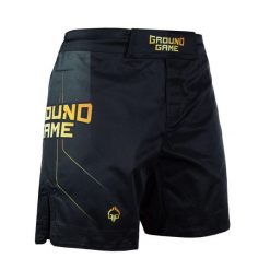 Spodenki do MMA i BJJ Ground Game Gold 2.0 męskie. Czarne szorty sportowe męskie GROUND GAME, bez wzorów, sportowe. Za 189.99 zł.
