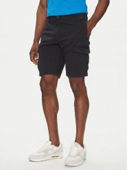 Napapijri Szorty materiałowe N-Deline NP0A4HOT Czarny Regular Fit. Czarne szorty męskie Napapijri, bez wzorów, z bawełny. Za 239.99 zł.