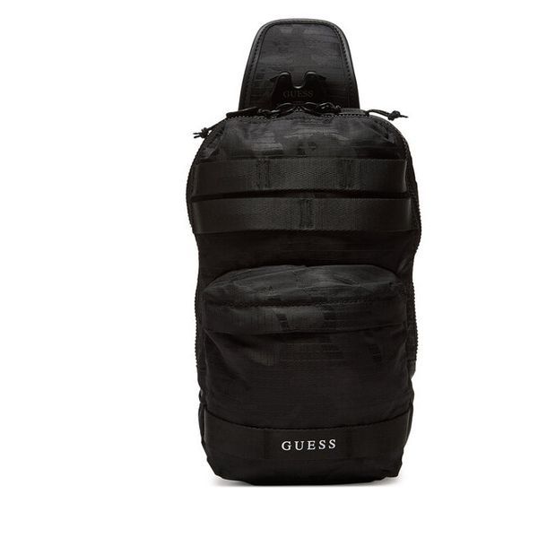 Plecak Guess. Czarne plecaki męskie Guess, z aplikacjami. Za 249.99 zł.