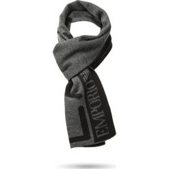 Szaro-czarny szal męski. Szaliki męskie EA7 Emporio Armani. Za 269.00 zł.