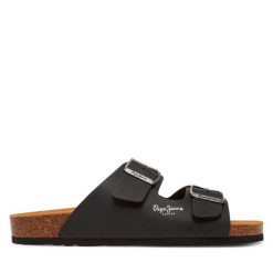 Klapki Pepe Jeans. Czarne klapki i japonki męskie Pepe Jeans, bez wzorów, z jeansu. Za 199.99 zł.