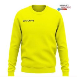 Bluza Givova Polarfleece Sport XL - Komfort i Styl. Żółte bluzy nierozpinane męskie Givova, xl, bez wzorów, z poliesteru, sportowe, bez ramiączek, bez kaptura. Za 163.99 zł.
