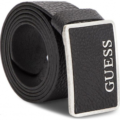 Pasek Męski GUESS - BM7075 LEA40 BLA. Czarne paski męskie Guess, z aplikacjami, ze skóry. Za 189.00 zł.