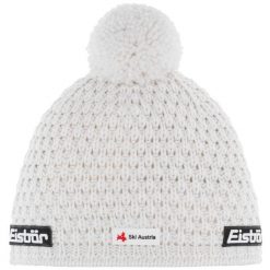 Czapka dla dorosłych Trail Pompon MU SKA. Białe czapki męskie Eisbar, na zimę, bez wzorów, z poliesteru, sportowe. Za 229.99 zł.