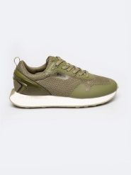 Sneakersy męskie khaki RR174360 303. Zielone buty sportowe na co dzień męskie Big Star, m, bez wzorów, z syntetyku, retro, bez ramiączek, bez kaptura. W wyprzedaży za 179.99 zł.