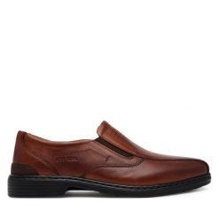 Półbuty Josef Seibel. Brązowe codzienne półbuty męskie Josef Seibel, bez wzorów, bez obcasa, bez zapięcia. Za 299.99 zł.