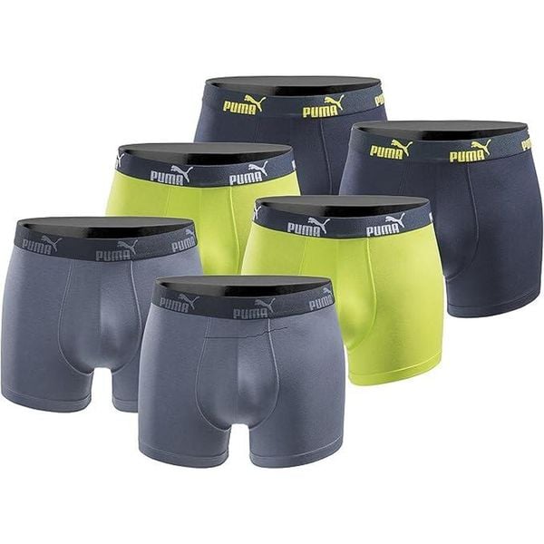 Bokserki majtki męskie Puma Boxershorts 6-pak bawełniane. Niebieskie bokserki męskie Puma, m, bez wzorów, z bawełny. Za 179.00 zł.