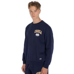 Bluza z okrągłym dekoltem Errea Graphic 51. Niebieskie bluzy nierozpinane męskie ERREA, bez wzorów, z bawełny, sportowe, bez ramiączek, bez kaptura. W wyprzedaży za 161.50 zł.