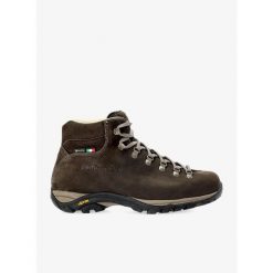 Buty GORE-TEX męskie Zamberlan New Trail Lite Evo GTX. Brązowe buty zimowe męskie Zamberlan, bez wzorów, z gore-texu, sportowe, bez obcasa, bez zapięcia. Za 1,059.60 zł.