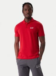 EA7 Emporio Armani Polo 8NPF14 PJVQZ U5072 Czerwony Regular Fit. Czerwone koszulki polo męskie EA7 Emporio Armani, m, bez wzorów, z bawełny, bez kołnierzyka, bez ramiączek. Za 359.99 zł.