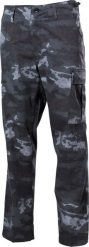 MFH SPODNIE US BDU HDT- camo LE L. Zielone długie spodnie sportowe męskie MFH, bez wzorów. Za 152.00 zł.