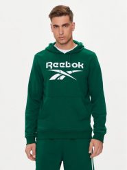 Reebok Bluza Identhlty Big Logo 100076427 Zielony Regular Fit. Zielone bluzy nierozpinane męskie Reebok, m, bez wzorów, z bawełny, bez ramiączek, bez kaptura. Za 129.99 zł.
