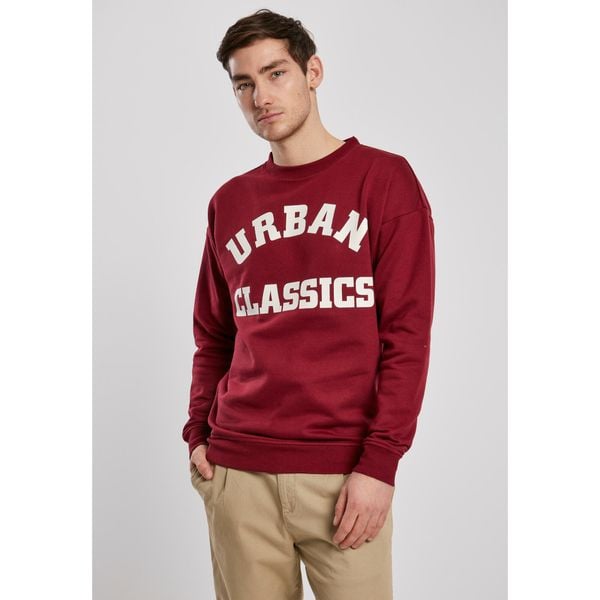Bluza Urban Classics college print crew. Brązowe bluzy nierozpinane męskie Urban Classics, m, bez wzorów, bez ramiączek, bez kaptura. Za 214.00 zł.