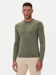 Napapijri Sweter Droz NP0A4I2G Zielony Regular Fit. Zielone kardigany męskie Napapijri, m, bez wzorów, z bawełny, bez ramiączek. Za 359.99 zł.