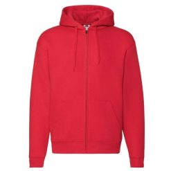 Kurtka Z Kapturem Premium Dla Dorosłych Unisex. Czerwone kurtki męskie Fruit of the Loom, m, bez wzorów, sportowe, bez ramiączek, z kapturem. Za 168.99 zł.