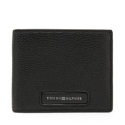 Portfel Tommy Hilfiger. Czarne portfele męskie Tommy Hilfiger, bez wzorów. Za 179.99 zł.
