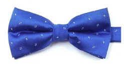 Niebieska Mucha w Drobny Wzór, Męska. Niebieskie krawaty i muchy męskie Vernon, bez wzorów, eleganckie. Za 29.00 zł.