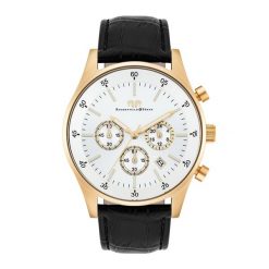 Rhodenwald & Söhne Chronograf Goodwill żółte złoto Skóra naturalna Czarny Zegarki męskie 1 ct Męskie. Czarne, analogowe zegarki męskie Rhodenwald & Söhne, z koronki, srebrne. Za 669.99 zł.