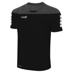 Koszulka piłkarska męska Capelli Tribeca Adult Training. Czarne t-shirty sportowe męskie CAPELLI SPORT, m, bez wzorów, sportowe, bez ramiączek. Za 83.99 zł.