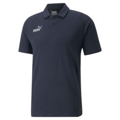 Polo Puma Teamfinal Casuals. Czarne koszulki polo męskie Puma, l, bez wzorów, bez kołnierzyka, bez ramiączek. Za 191.30 zł.