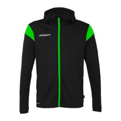 Bluza dresowa z kapturem Uhlsport Squad 27. Czarne bluzy z kapturem męskie Uhlsport, bez wzorów, z dresówki, z kapturem. Za 217.50 zł.