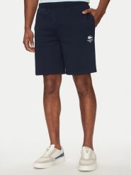 Lacoste Szorty sportowe Unisex GH0990 Granatowy Regular Fit. Niebieskie szorty sportowe męskie Lacoste, bez wzorów, z bawełny, sportowe. Za 219.99 zł.