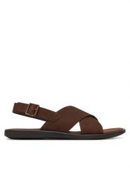 Lasocki Sandały GRAZER-15 MI25 Brązowy. Brązowe sandały męskie Lasocki, z nubiku, bez zapięcia. Za 111.99 zł.
