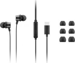 Słuchawki Lenovo Lenovo 4XD1J77351 słuchawki/zestaw słuchawkowy Przewodowa Douszny Biuro/centrum telefoniczne USB Type-C Czarny. Czarne słuchawki douszne Lenovo. Za 95.60 zł.