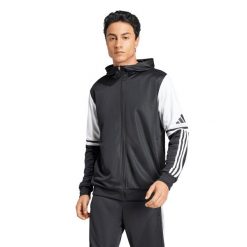 Bluza dresowa z kapturem adidas Squadra25. Białe bluzy z kapturem męskie ADIDAS, bez wzorów, z dresówki, z kapturem. Za 153.99 zł.