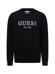 GUESS Bluza męska Mężczyźni Bawełna czarny wzorzysty, XXL. Czarne bluzy nierozpinane męskie Guess, m, z aplikacjami, z bawełny, bez ramiączek, bez kaptura. Za 279.95 zł.