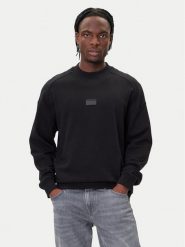HUGO Bluza Delastcrew 50546672 Czarny Relaxed Fit. Czarne bluzy nierozpinane męskie Hugo, m, bez wzorów, z bawełny, bez ramiączek, bez kaptura. Za 479.99 zł.