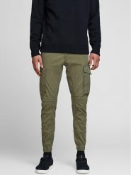 Jack & Jones Spodnie materiałowe Paul Flake 12141844 Zielony Tapered Fit. Zielone spodnie na co dzień męskie Jack & Jones, bez wzorów, z bawełny. Za 269.99 zł.