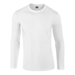 Koszulka Z Długim Rękawem Unisex Softstyle Dla Dorosłych. Białe koszulki męskie z długim rękawem GILDAN, s, bez wzorów, sportowe, bez kołnierzyka, bez ramiączek. Za 51.99 zł.