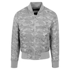 Klasyczna kurtka miejska w tonalnym kolorze. Szare kurtki męskie Urban Classics, m, bez wzorów, klasyczne, bez ramiączek, bez kaptura. Za 182.50 zł.